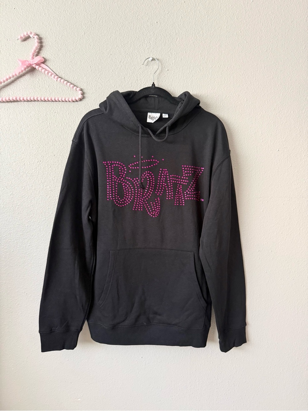 Bratz Black Hoodie with Pink Studded Logo